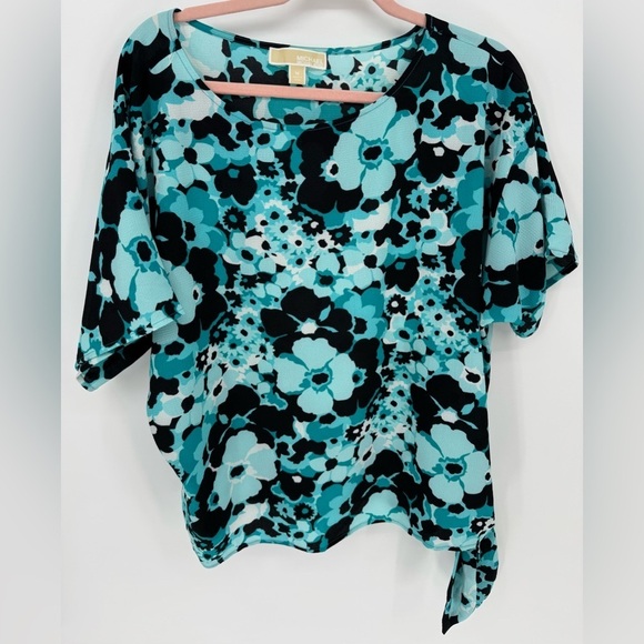 Michael Michael Kors Women's Floral Side Tie Oversized Blouse - Picture 2 of 10